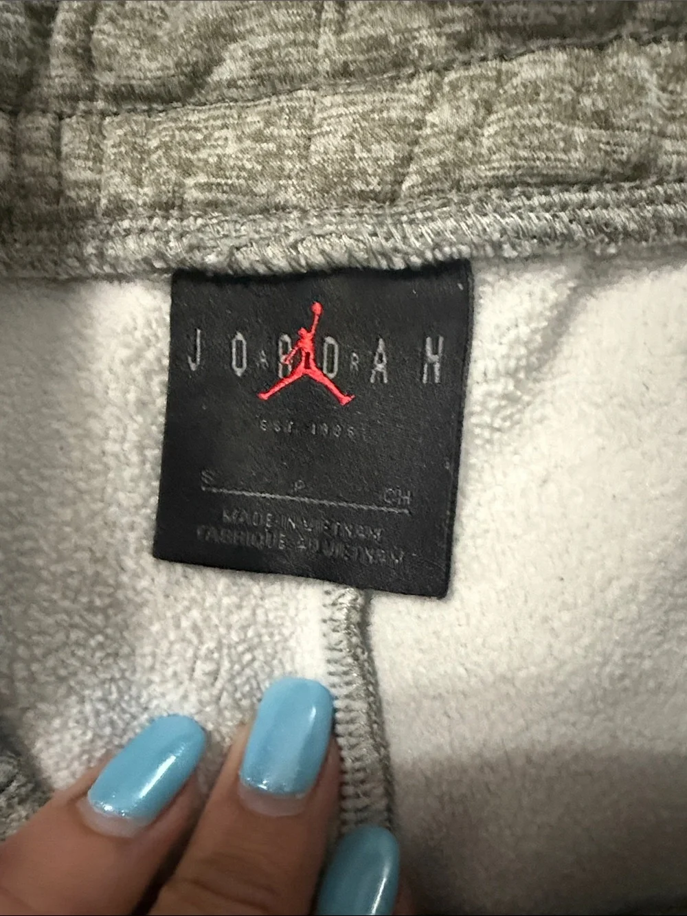 Jordan Gray Joggers with Navy and Yellow Michigan M